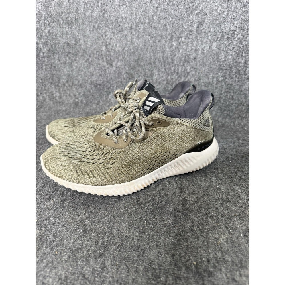 Adidas Alphabounce Shoes Womens Size 8 Green Knit Running Sneakers BW1191